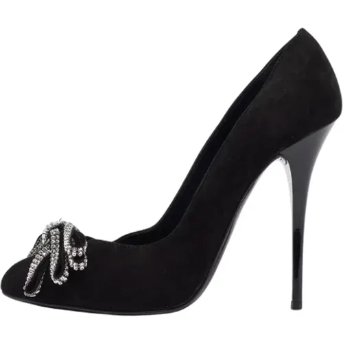 Pre-owned Pumps, female, , Size: 9 US Pre-owned Suede heels - Giuseppe Zanotti Pre-owned - Modalova