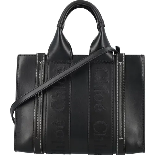 Tote Bags, female, , Size: ONE SIZE Woody Small Tote Bag - Chloé - Modalova
