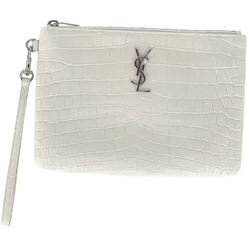 Pre-owned Clutches, female, , Size: ONE SIZE Pre-owned Leather clutches - Yves Saint Laurent Vintage - Modalova