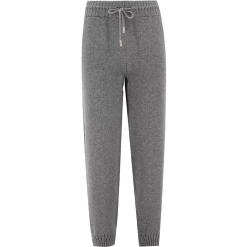 Women`s Clothing Trousers Melange Grey Aw23 , female, Sizes: S, XS - Panicale - Modalova