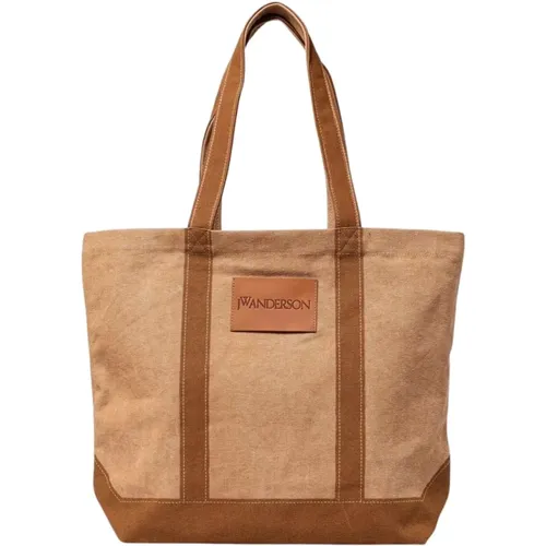 Tote Bags, male, , Size: ONE SIZE Premium Leather Tote Bag - JW Anderson - Modalova