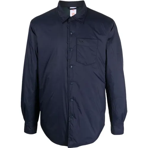 Padded Long-Sleeve Shirt , male, Sizes: 2XL - Sun68 - Modalova