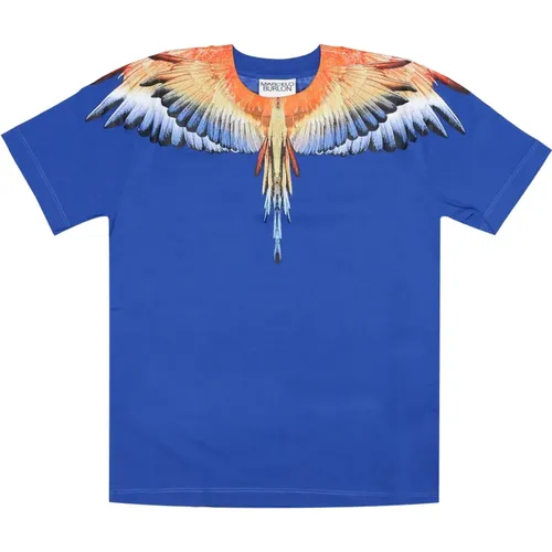 Jungen Flügel Print T-Shirt - Marcelo Burlon - Modalova