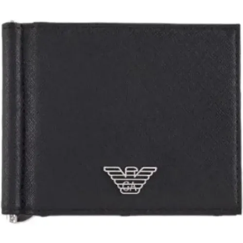 Wallets & Cardholders, male, , Size: ONE SIZE Wallet with Bonded Leather Lining - Emporio Armani - Modalova