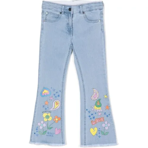 Flare-Jeans mit Blumenmuster - Stella Mccartney - Modalova
