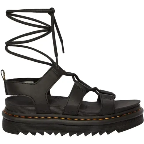 Flat Sandals, female, , Size: 10 US Minimal Gladiator Sandals with Unique Laces - Dr. Martens - Modalova