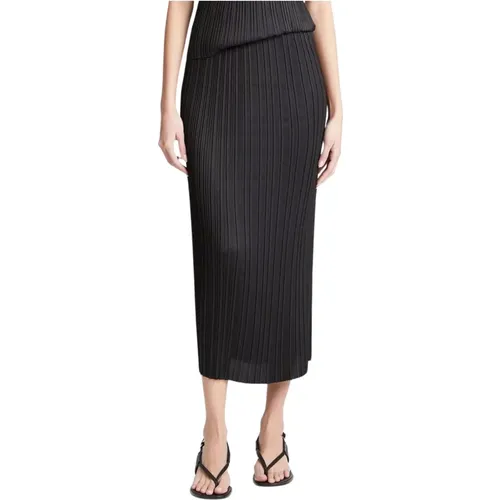 Pleated Straight Skirt Pull On , female, Sizes: M, S - Vince - Modalova