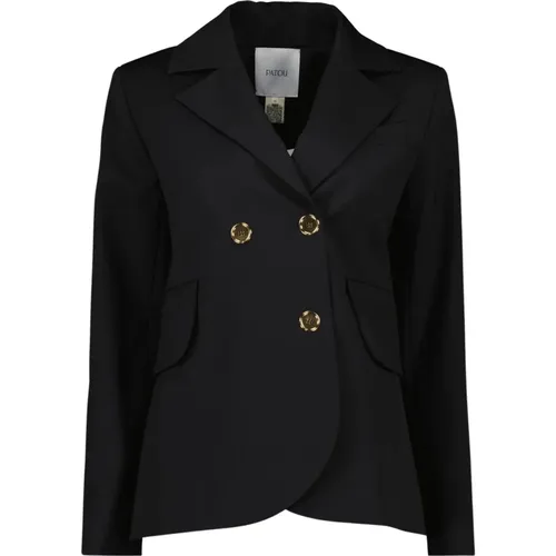 Blazers, female, , Size: S Wool Belted Blazer - Patou - Modalova