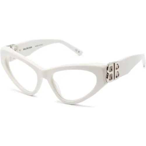 Weiße Optische Brille Stilvoll und vielseitig , Damen, Größe: 54 MM - Balenciaga - Modalova