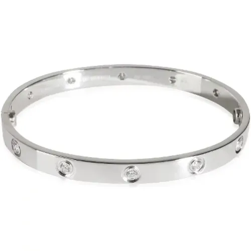 Pre-owned Jewellery, female, , Size: ONE SIZE Pre-owned White Gold bracelets - Cartier Vintage - Modalova