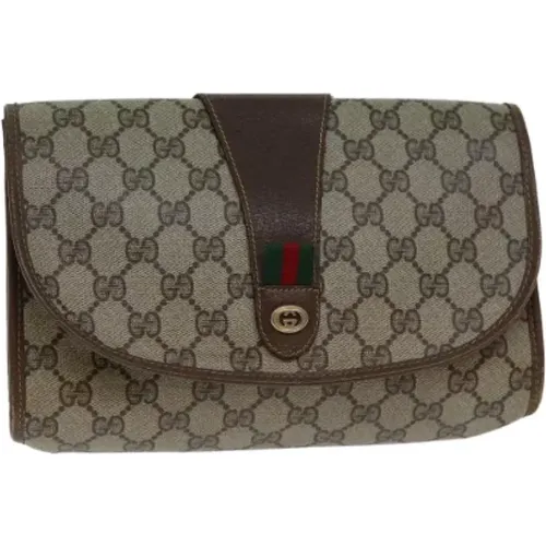 Pre-owned Clutches, female, , Size: ONE SIZE Pre-owned Leather clutches - Gucci Vintage - Modalova