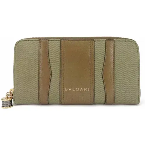 Pre-owned Wallets, female, , Size: ONE SIZE Pre-owned Canvas wallets - Bvlgari Vintage - Modalova