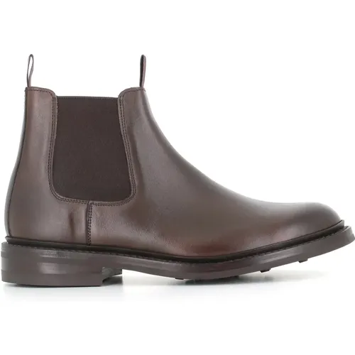 Chelsea Boots, male, , Size: 9 1/2 US Chelsea Flat Shoes Espresso - Tricker's - Modalova