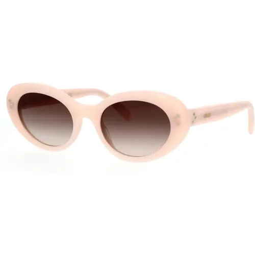 Glamouröse Cat-eye Sonnenbrille in Pastellrosa , Damen, Größe: 53 MM - Celine - Modalova