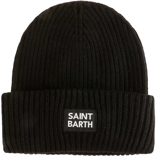 Beanies, male, , Size: ONE SIZE Men Beanie with Stitched Logo - MC2 Saint Barth - Modalova