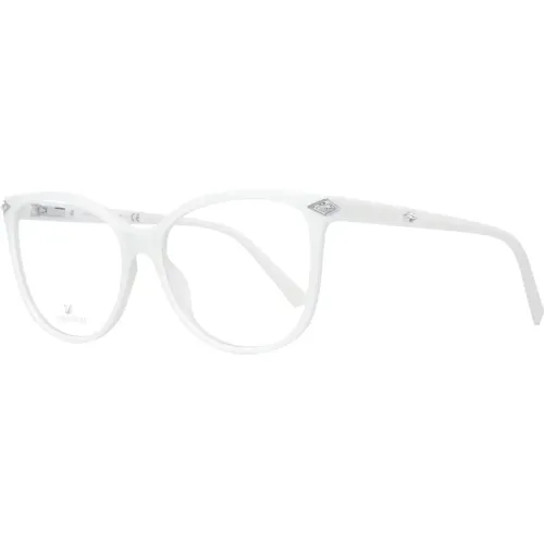 Weiße Plastik Oval Optische Brillen für Frauen , Damen, Größe: ONE Size - Swarovski - Modalova