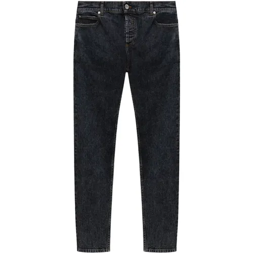 Schmal geschnittene graue Jeans , Herren, Größe: W29 - Balmain - Modalova
