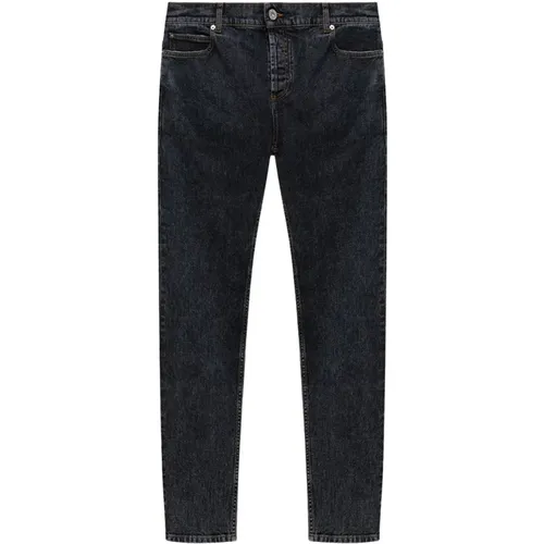 Schmal geschnittene graue Jeans , Herren, Größe: W32 - Balmain - Modalova