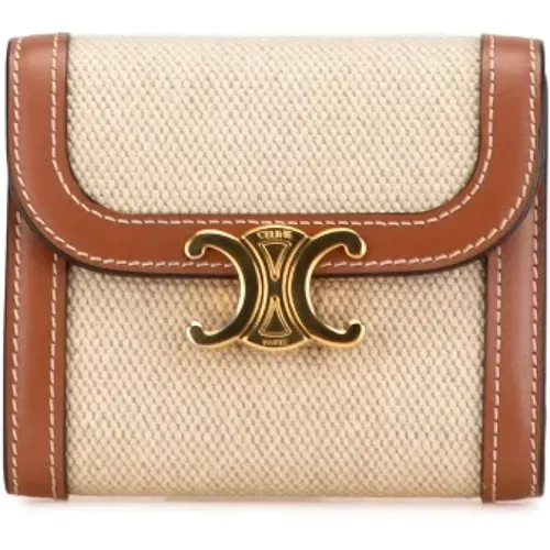 Pre-owned Wallets, female, , Size: ONE SIZE Pre-owned Canvas wallets - Celine Vintage - Modalova