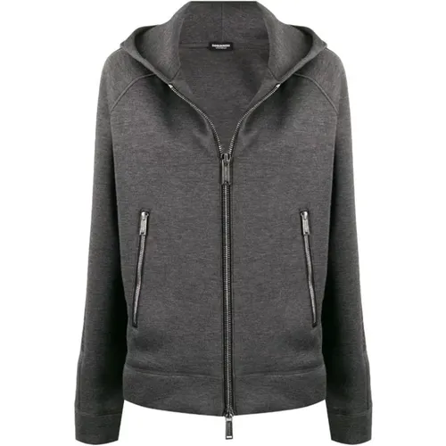 Grauer Hoodie Pullover Textil D9Mj62680 - Dsquared2 - Modalova