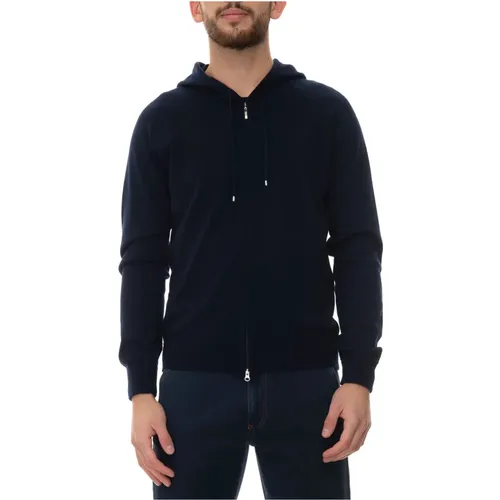 Zip-throughs, male, , Size: M Cashmere sweater - Gran Sasso - Modalova