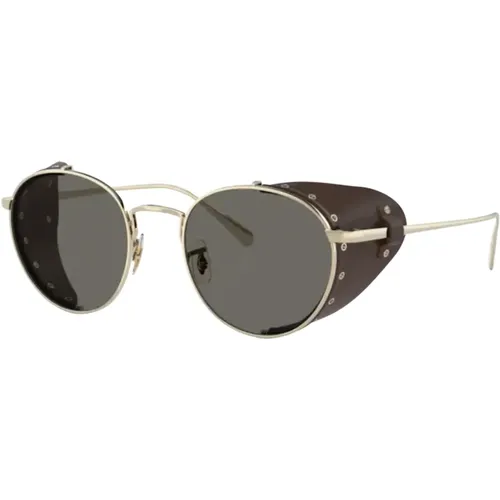 Sunglasses, unisex, , Size: ONE SIZE Round Sunglasses Black Frame - Oliver Peoples - Modalova