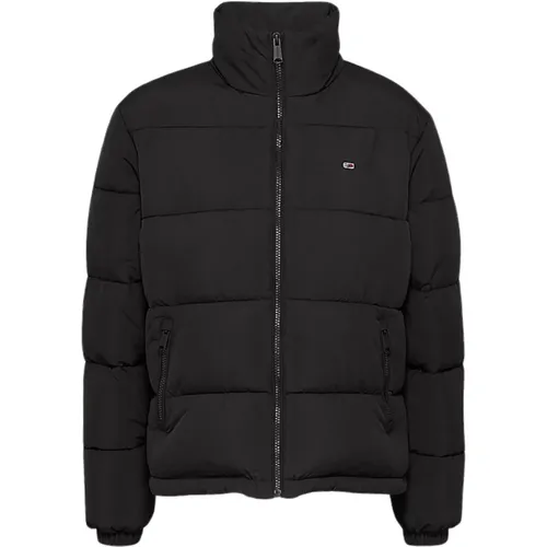 Schwarze Steppjacke mit wasserabweisender Oberfläche - Tommy Hilfiger - Modalova