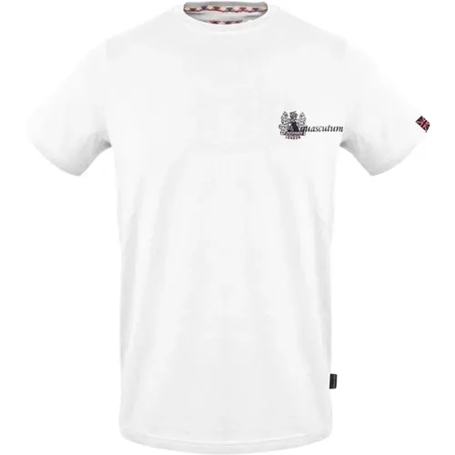 Baumwoll-T-Shirt mit Union Jack Flagge , Herren, Größe: 2XL - Aquascutum - Modalova