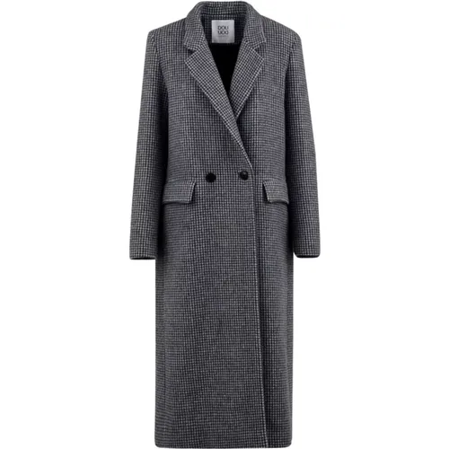 Double-Breasted Coat with High Back Slit , female, Sizes: S, XS - Douuod Woman - Modalova