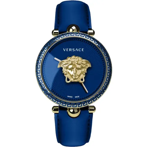 Watches, female, , Size: ONE SIZE Leather Palazzo Empire Quartz Watch - Versace - Modalova