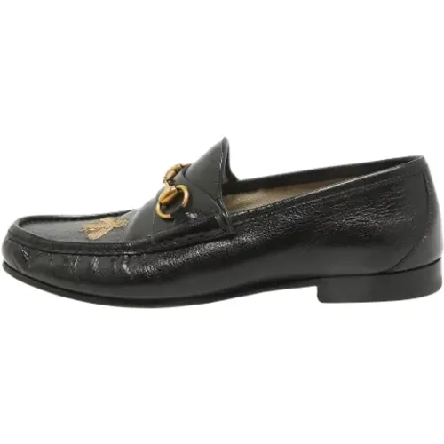 Pre-owned Flats, female, , Size: 12 1/2 US Pre-owned Leather flats - Gucci Vintage - Modalova