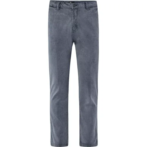 Chinos, male, , Size: W31 Acid Washed Corduroy Chino Pants - BomBoogie - Modalova