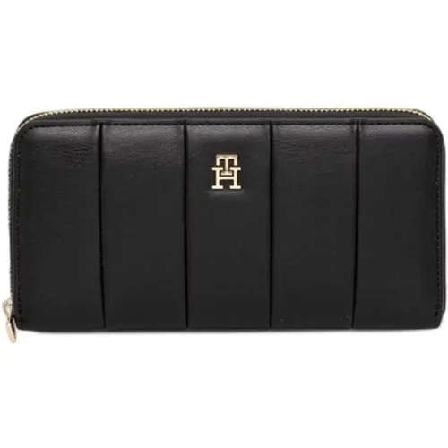 Wallets & Cardholders, female, , Size: ONE SIZE Zip-Around Wallet with Compartments - Tommy Hilfiger - Modalova