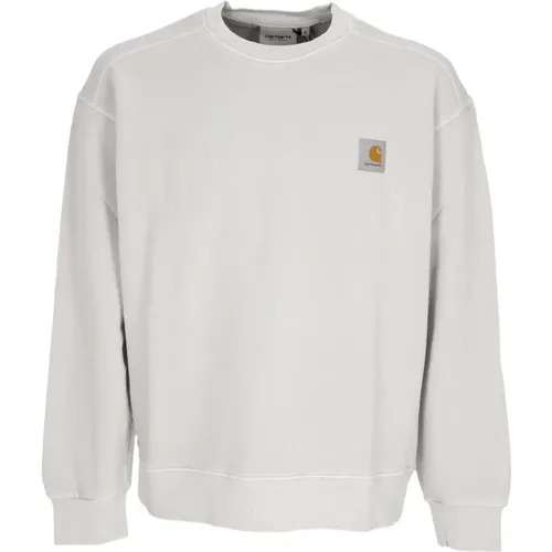 Silber Sonic Crew Neck Sweatshirt , Herren, Größe: L - Carhartt WIP - Modalova