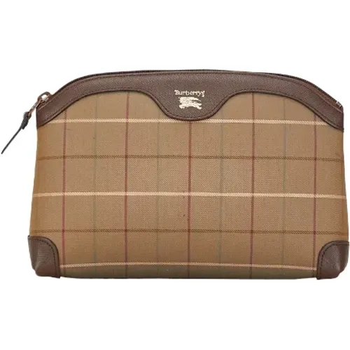 Pre-owned Clutches, female, , Size: ONE SIZE Pre-owned Canvas clutches - Burberry Vintage - Modalova