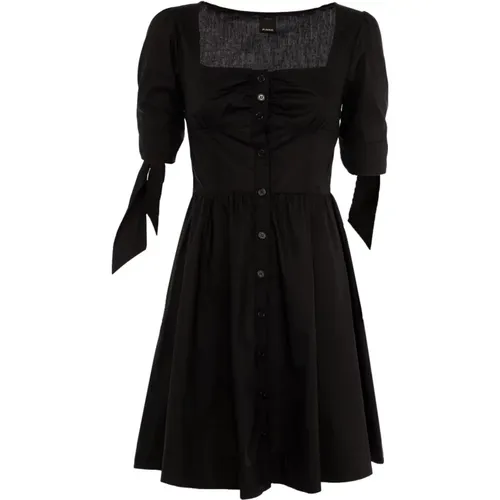 Schwarzes Sommerkleid Damenmode , Damen, Größe: L - pinko - Modalova