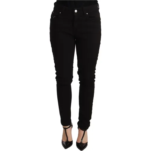 Schwarze Slim Fit Stretch Denim Jeans , Damen, Größe: XS - Dolce & Gabbana - Modalova