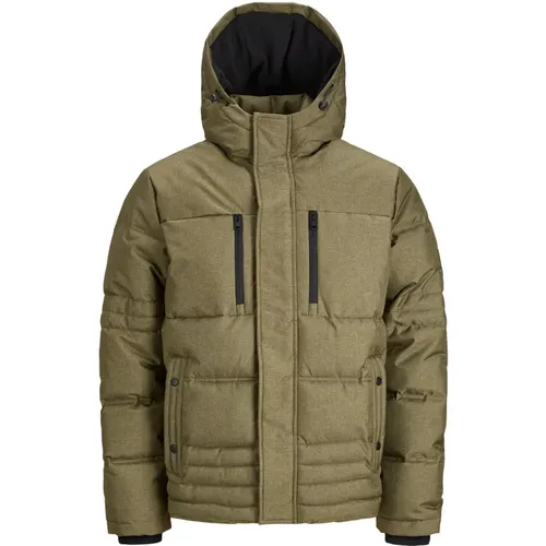 JackJones Jacke YOG Steppjacke mit Kapuze und Reißverschluss , Herren, Größe: M - jack & jones - Modalova