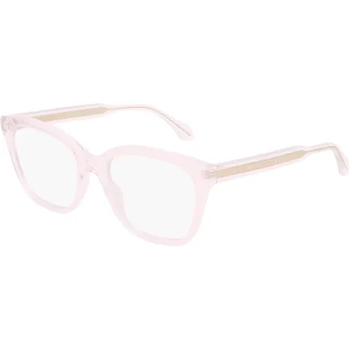 Transparentes Hellrosa Brillengestell , Damen, Größe: 52 MM - Gucci - Modalova