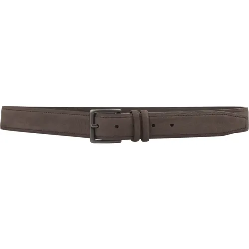 Leather Mens Belt with Metal Buckle , male, Sizes: 95 CM, 105 CM, 85 CM, 90 CM - Orciani - Modalova