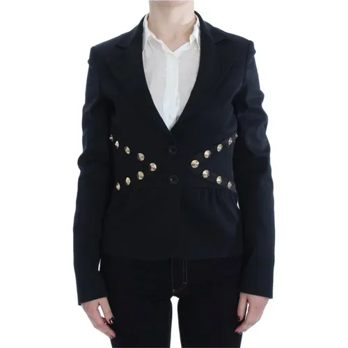 Gold Button Blazer Jacket , female, Sizes: L - Exte - Modalova