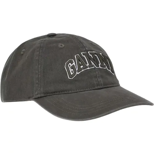 Caps, female, , Size: ONE SIZE Embroidered Baseball Cap - Ganni - Modalova