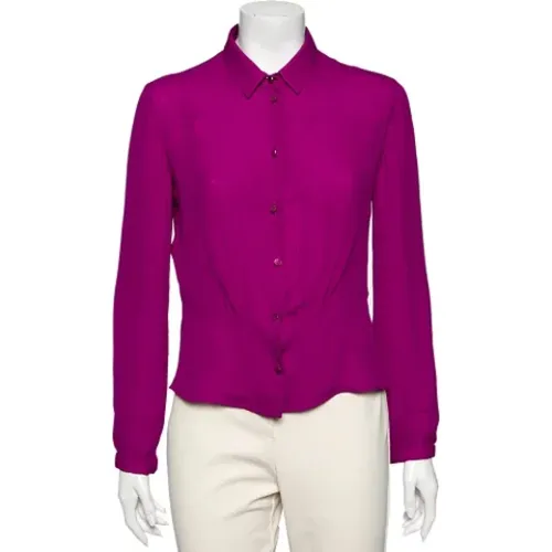 Pre-owned Shirts & Blouses, female, , Size: L Pre-owned Silk tops - Armani Pre-owned - Modalova