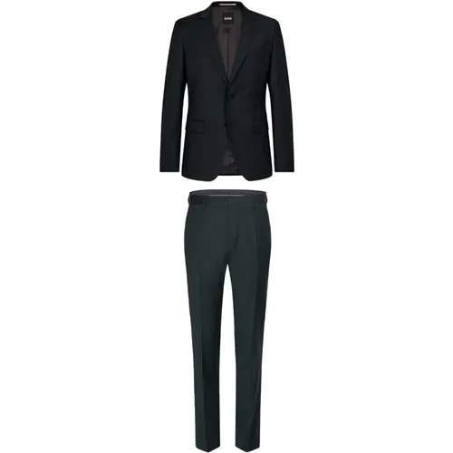 Single Breasted Suits, male, , Size: L Men's Suit Slim Fit - Hugo Boss - Modalova