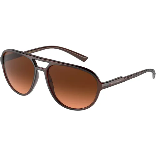 Tabacco/ Orange Shaded Sonnenbrille , Herren, Größe: 60 MM - Dolce & Gabbana - Modalova
