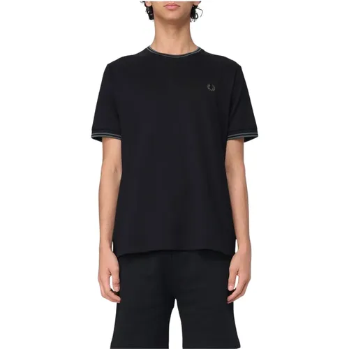 T-Shirts, male, , Size: S Twin Tipped T-Shirt Short Sleeve - Fred Perry - Modalova