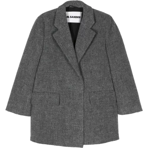 Grey Wool Coat Elegant Style , female, Sizes: XS - Jil Sander - Modalova