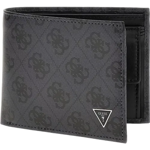 Wallets & Cardholders, male, , Size: ONE SIZE Men's Leather Wallet - Guess - Modalova