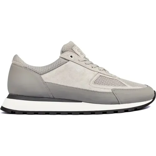 Graue Low-Top Sneakers Gummisohle , Herren, Größe: 42 EU - Harrys London - Modalova