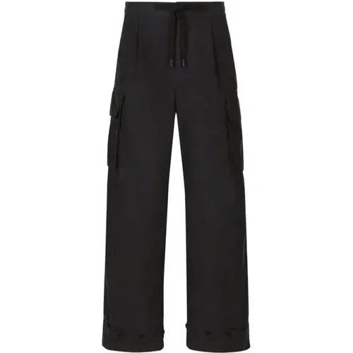 Wide Trousers, male, , Size: M Drawstring Trousers with Pockets - Dolce & Gabbana - Modalova